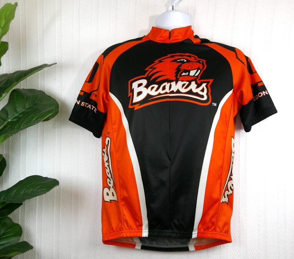 Cycling Jersey Oregon State University Beavers 3/4 Zip Large
